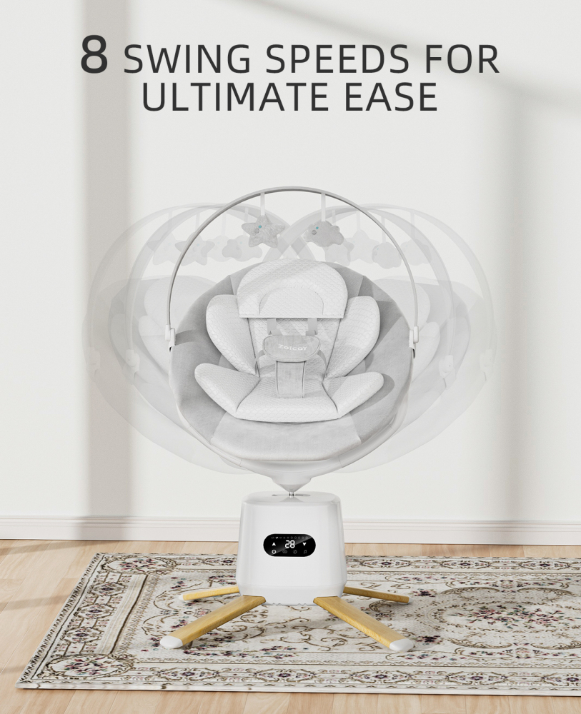 Zoicay Electric Baby Swing - S1000 (White)