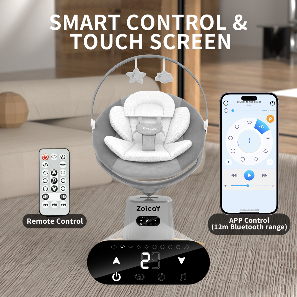 Zoicay Electric Baby Swing - S1000 (Gray)