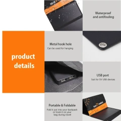 DEMUDA OEM Monocrystalline ETFE Folding Foldable Solar Panel Charger 21W USB Portability Mono Thin Film Flexible Solar Panel