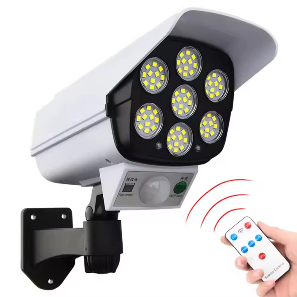 Surveillance Cameras LED Simulation Monitoring Security Lighting Solar Motion Sensor Wall Lamp Outdoor