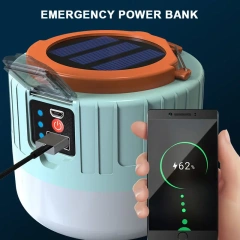 Campinglampe Bulb Portable Emergency Lamp Rechargeable Repair Solar Work Light BBQ Led Camping Lantern