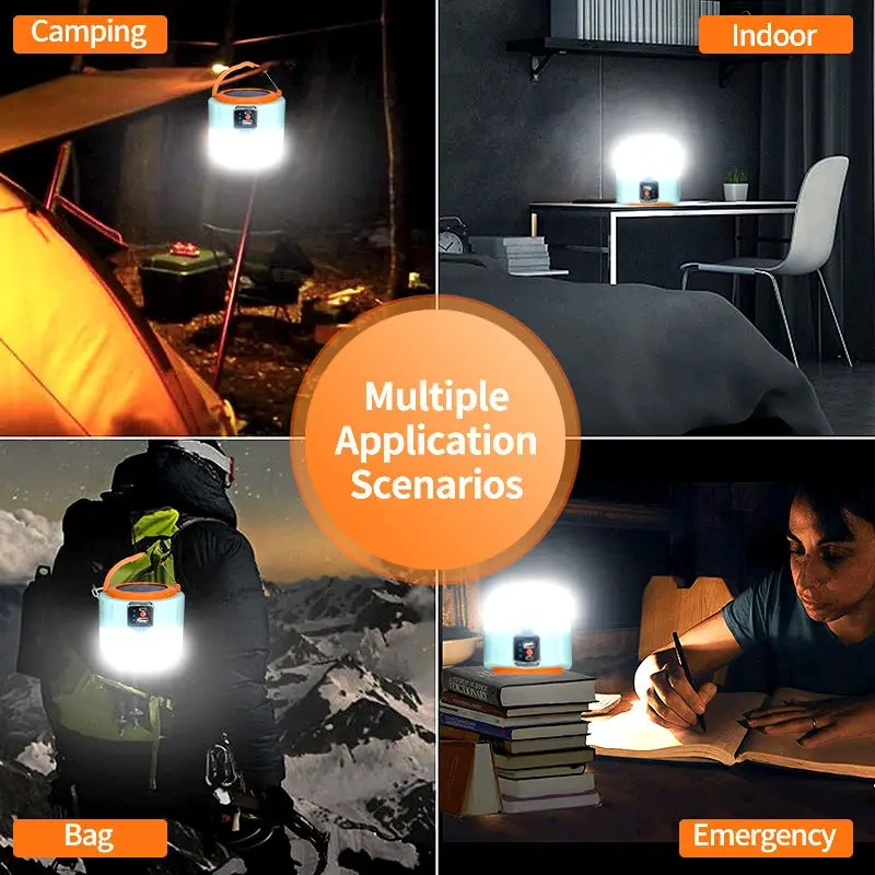 Campinglampe Bulb Portable Emergency Lamp Rechargeable Repair Solar Work Light BBQ Led Camping Lantern
