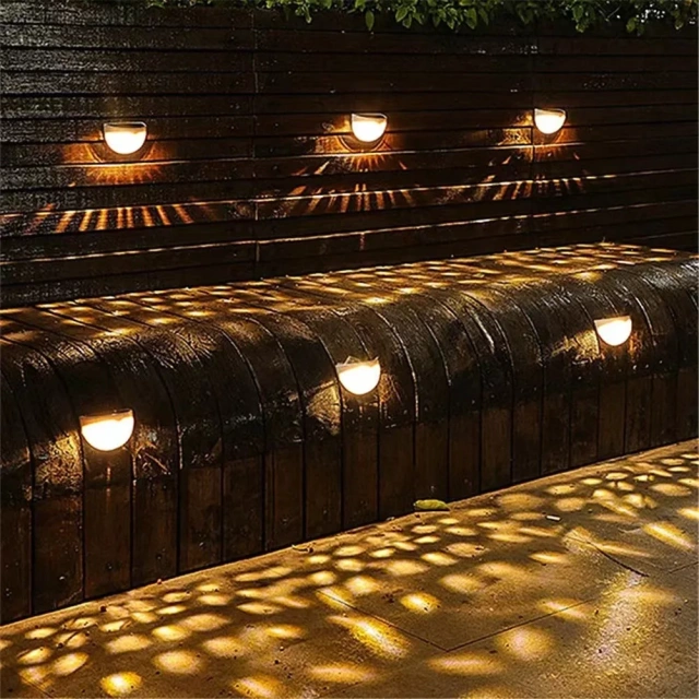 Solar Fence Post Lights Wall Mount Decorative Deck Lighting, Black White Solar Powered Outdoor Lamp for Pathway