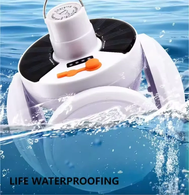 Solar Powered Wholesale Football Lights Outdoor Camping Garden Lights Lighting Folding Emergency Fishing Hiking