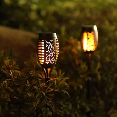 Outdoor Higher Larger Flickering Flame Solar Led Landscape Flame Light for Pathway Landscape Garden