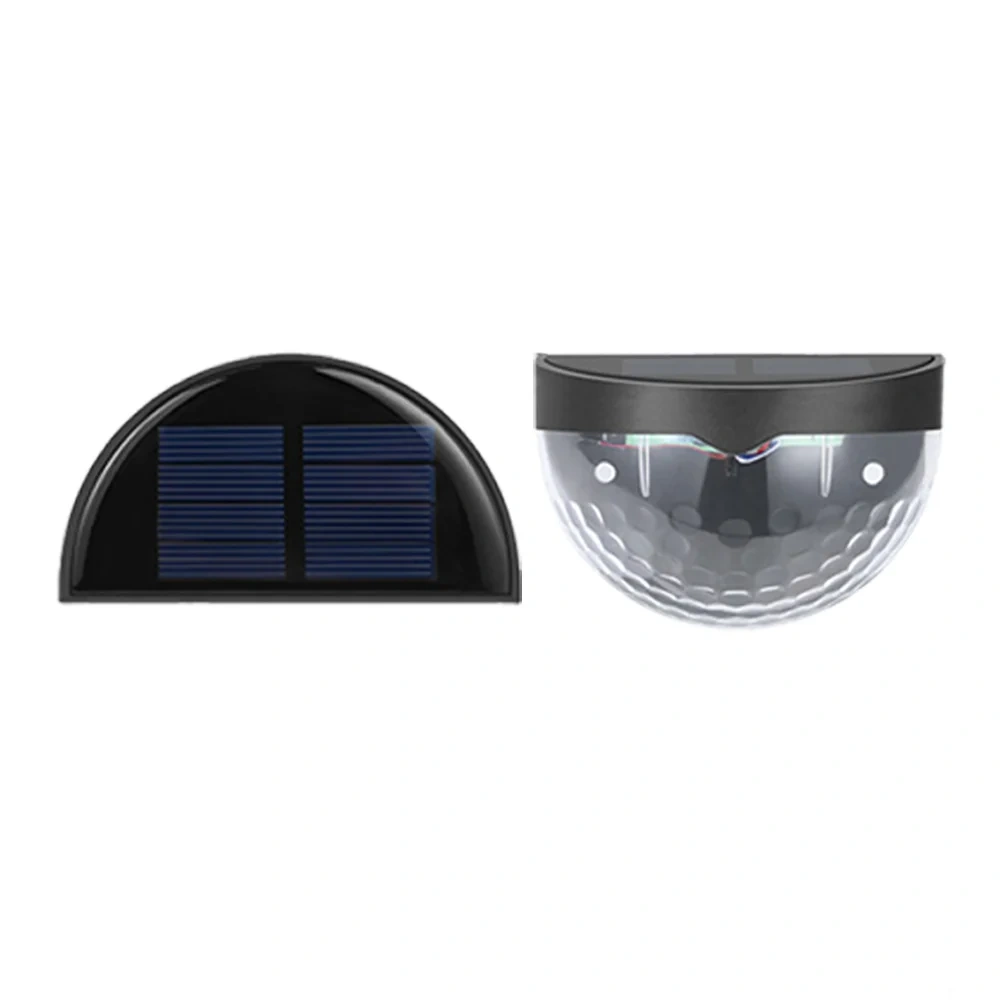 Solar Fence Post Lights Wall Mount Decorative Deck Lighting, Black White Solar Powered Outdoor Lamp for Pathway