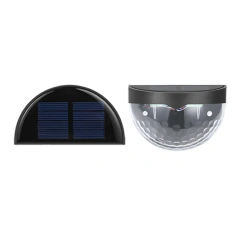 Solar Fence Post Lights Wall Mount Decorative Deck Lighting, Black White Solar Powered Outdoor Lamp for Pathway