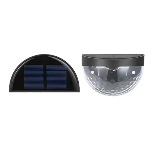 Solar Fence Post Lights Wall Mount Decorative Deck Lighting, Black White Solar Powered Outdoor Lamp for Pathway