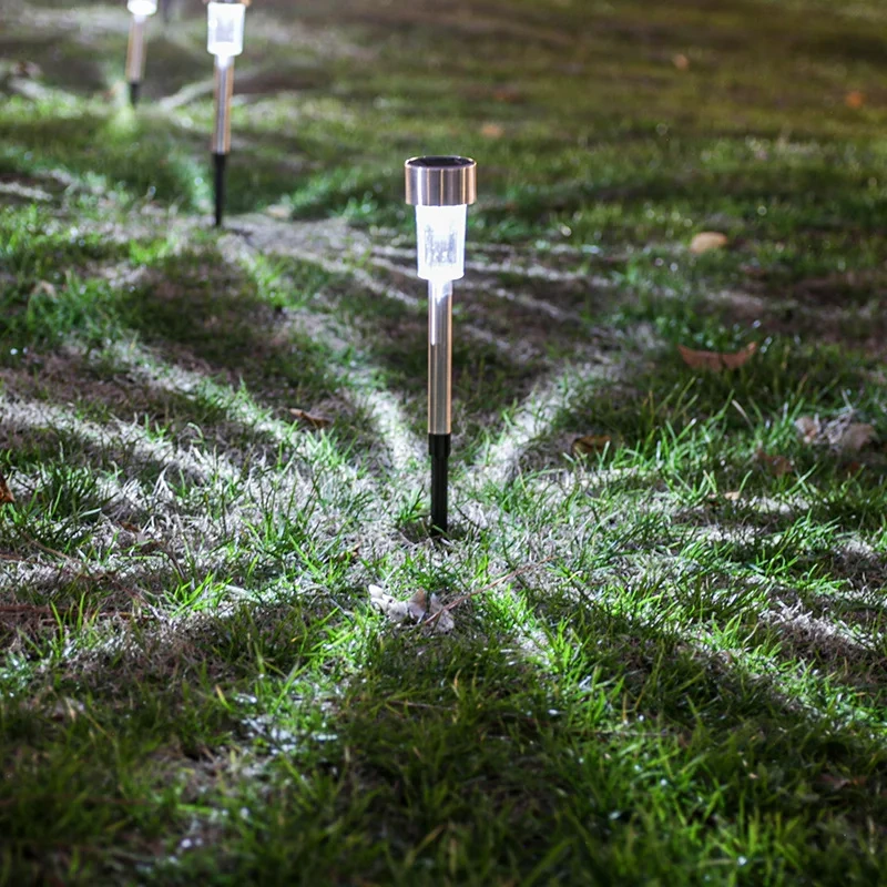 Outdoor Waterproof IP65 Aluminum Body LED Solar Garden Patio Lamp Wireless Walkway Lawn Paths Lighting