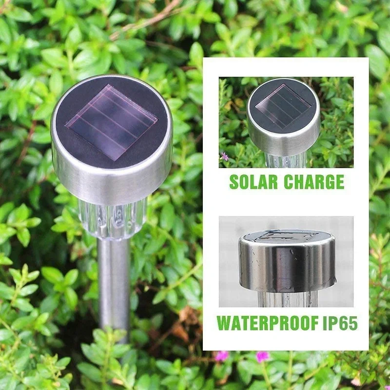 Outdoor Waterproof IP65 Aluminum Body LED Solar Garden Patio Lamp Wireless Walkway Lawn Paths Lighting