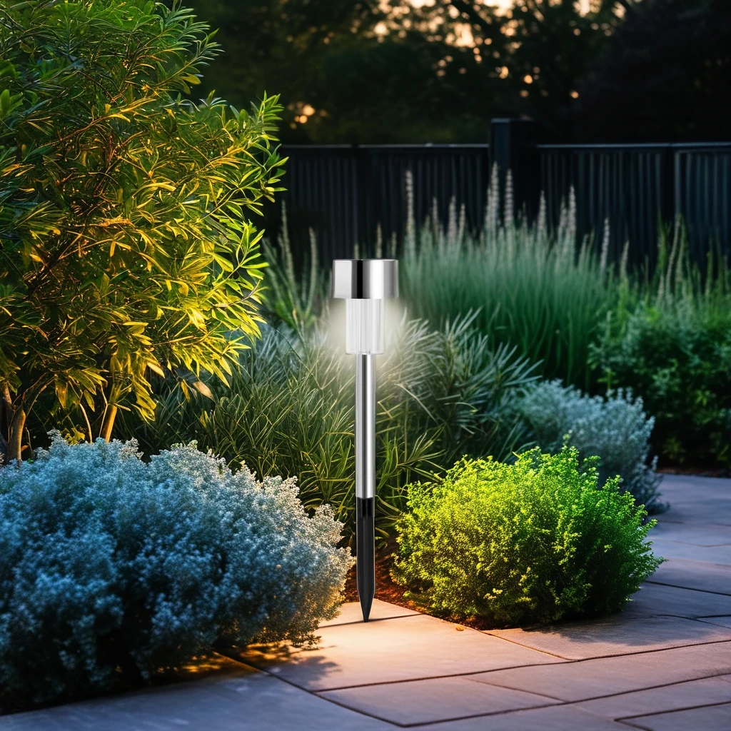 Outdoor Waterproof IP65 Aluminum Body LED Solar Garden Patio Lamp Wireless Walkway Lawn Paths Lighting