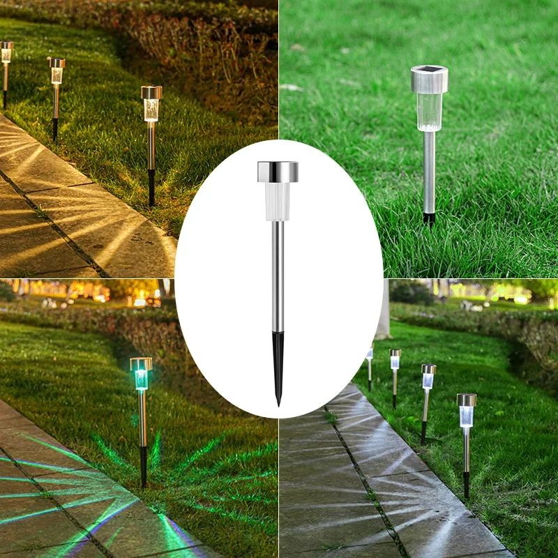 Outdoor Waterproof IP65 Aluminum Body LED Solar Garden Patio Lamp Wireless Walkway Lawn Paths Lighting