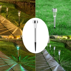Outdoor Waterproof IP65 Aluminum Body LED Solar Garden Patio Lamp Wireless Walkway Lawn Paths Lighting