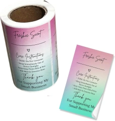 OEM factory supply high quality custom printing perfume instruction ingredients instruction stickers for perfume essential oil