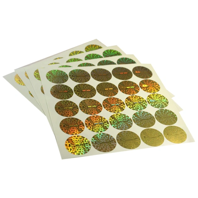 Hot Selling Self Adhesive Rose Gold Foil Labelscircle Laminated Paper Sticker Printing Round Custom Logo For Business