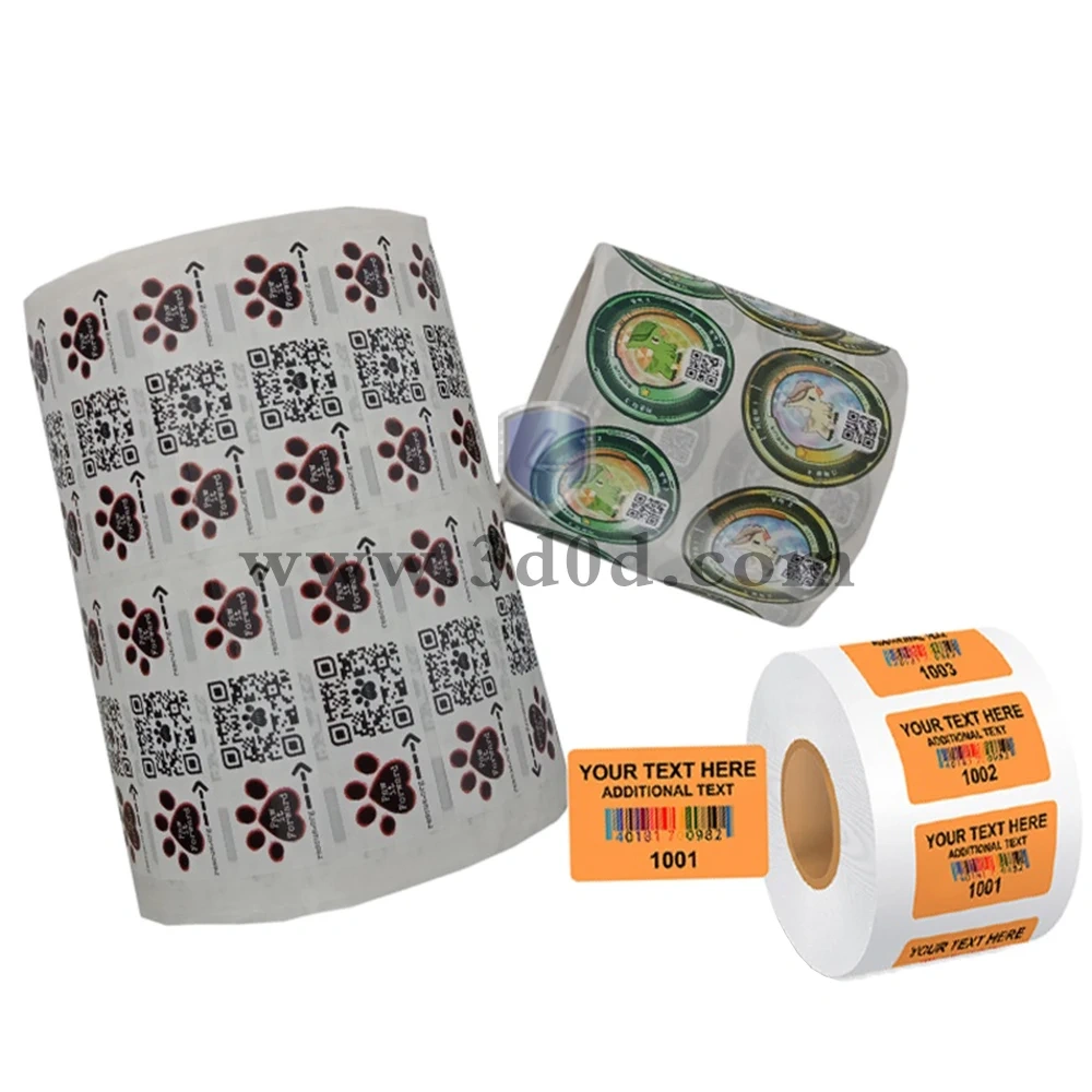 Blank label thermal transfer paper barcode label	transparent adhesive sticker