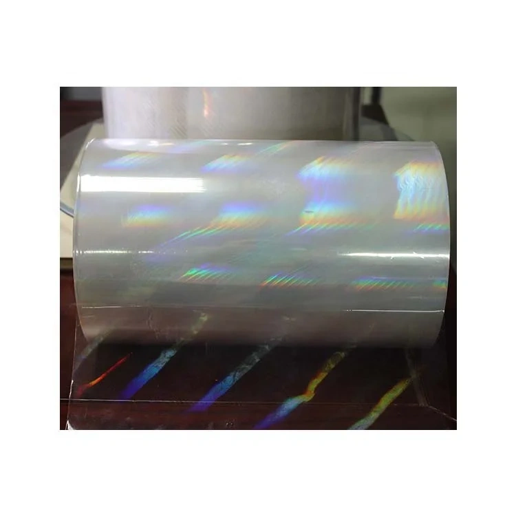 transparent PET/PVC holographic film, laser packaging film, lamination and printing PVC film