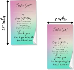 OEM factory supply high quality custom printing perfume instruction ingredients instruction stickers for perfume essential oil