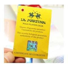 Hot stamping foil destructible anti-fake hologram sticker label