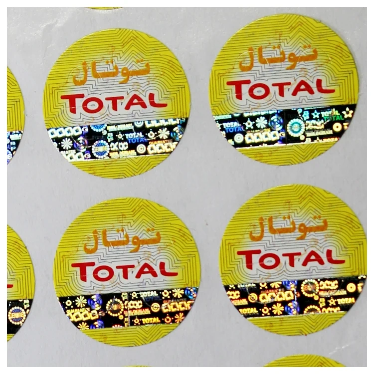 Hot stamping foil destructible anti-fake hologram sticker label