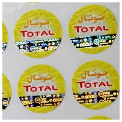 Hot stamping foil destructible anti-fake hologram sticker label