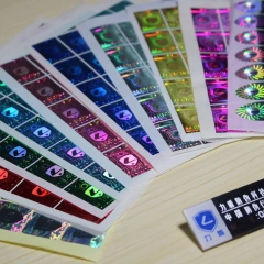 Competitive price high quality custom warranty void if removed bright silver hologram security label stickers