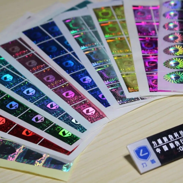 Competitive price high quality custom warranty void if removed bright silver hologram security label stickers