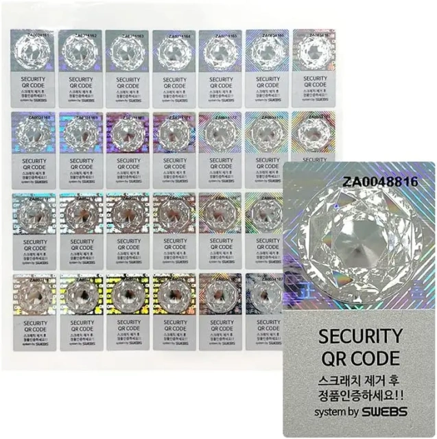 Security hologram stickers serial number warranty void if removed label for security business protection