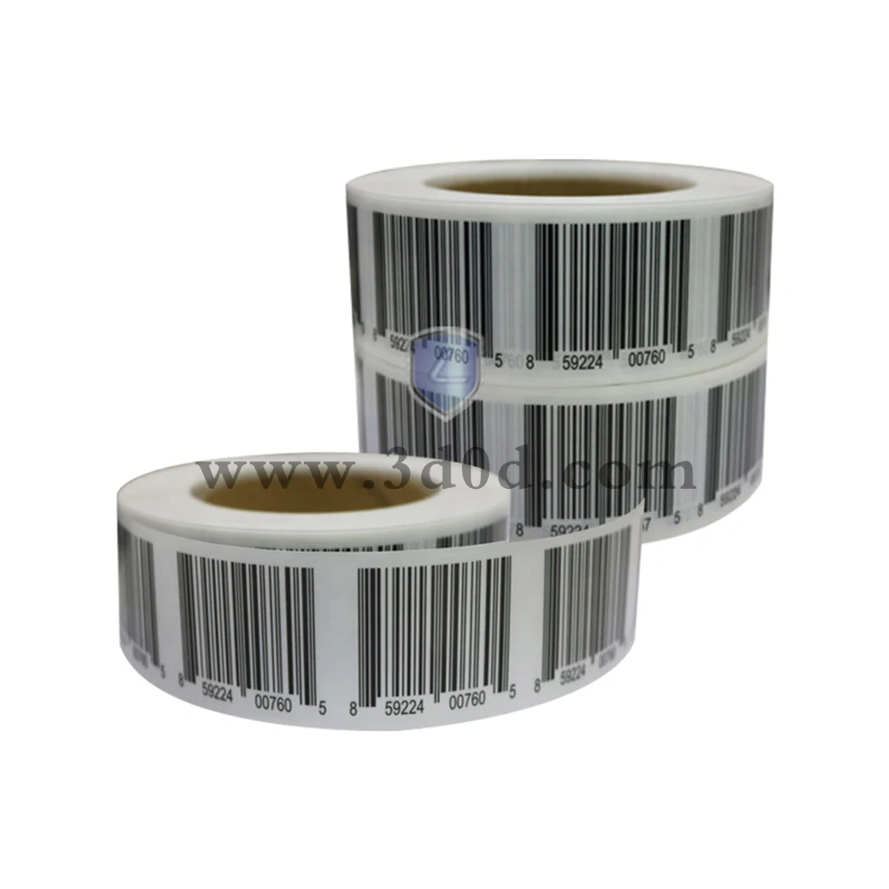 Blank label thermal transfer paper barcode label	transparent adhesive sticker