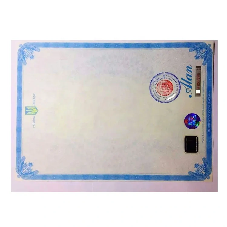 Good Selling Custom Printing Diploma Cover Diploma Holder for Certificate Watermark Paper Security Certificate For University