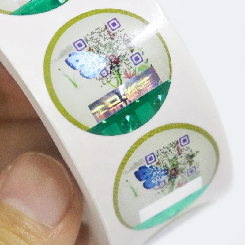 High quality customized printing qr code security scratch unique 2D 3D logo sticker sheet hologram label sticker qr code