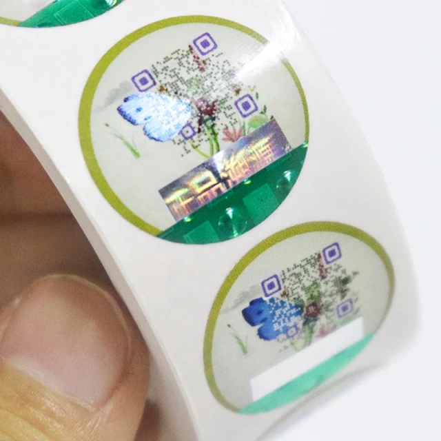 High quality customized printing qr code security scratch unique 2D 3D logo sticker sheet hologram label sticker qr code
