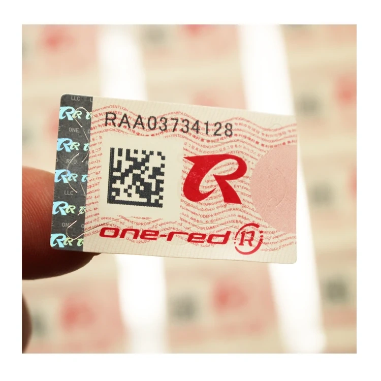 Hot stamping foil destructible anti-fake hologram sticker label