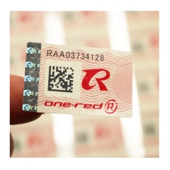 Hot stamping foil destructible anti-fake hologram sticker label
