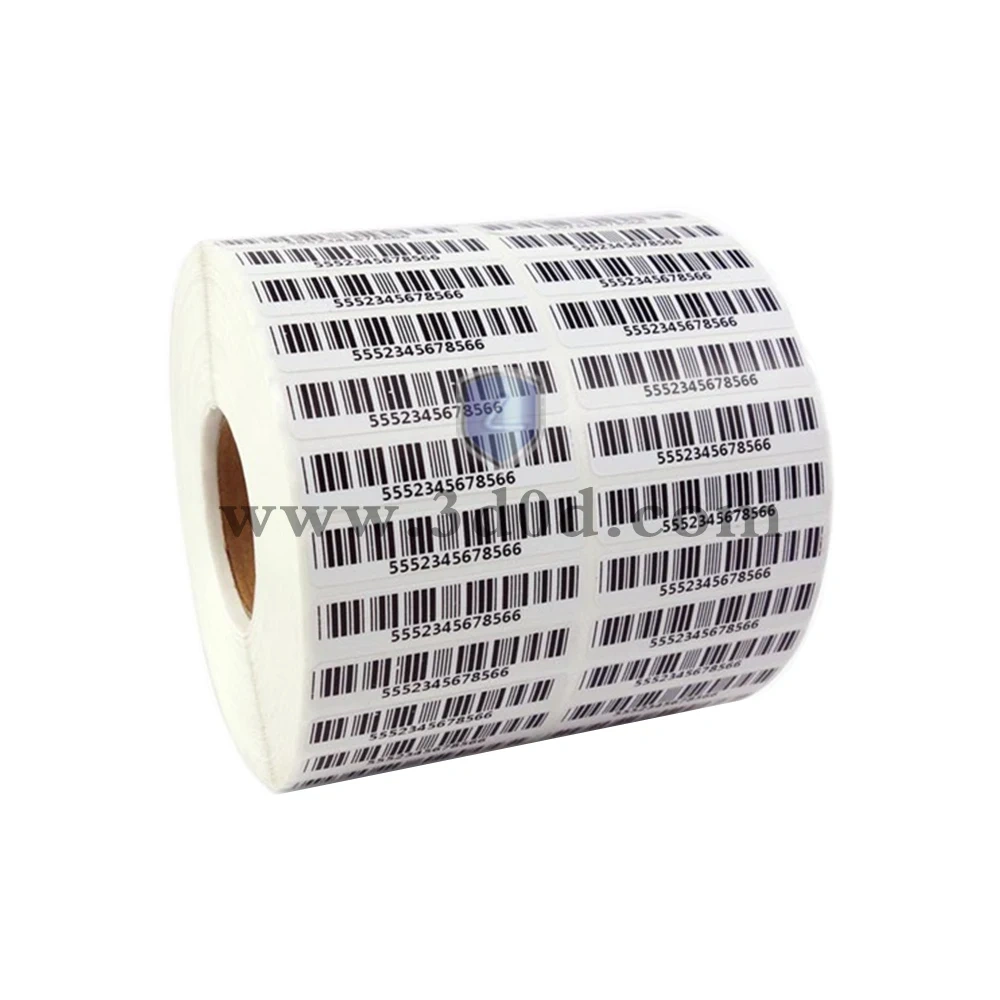 Blank label thermal transfer paper barcode label	transparent adhesive sticker