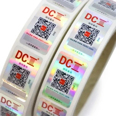 High quality customized printing qr code security scratch unique 2D 3D logo sticker sheet hologram label sticker qr code
