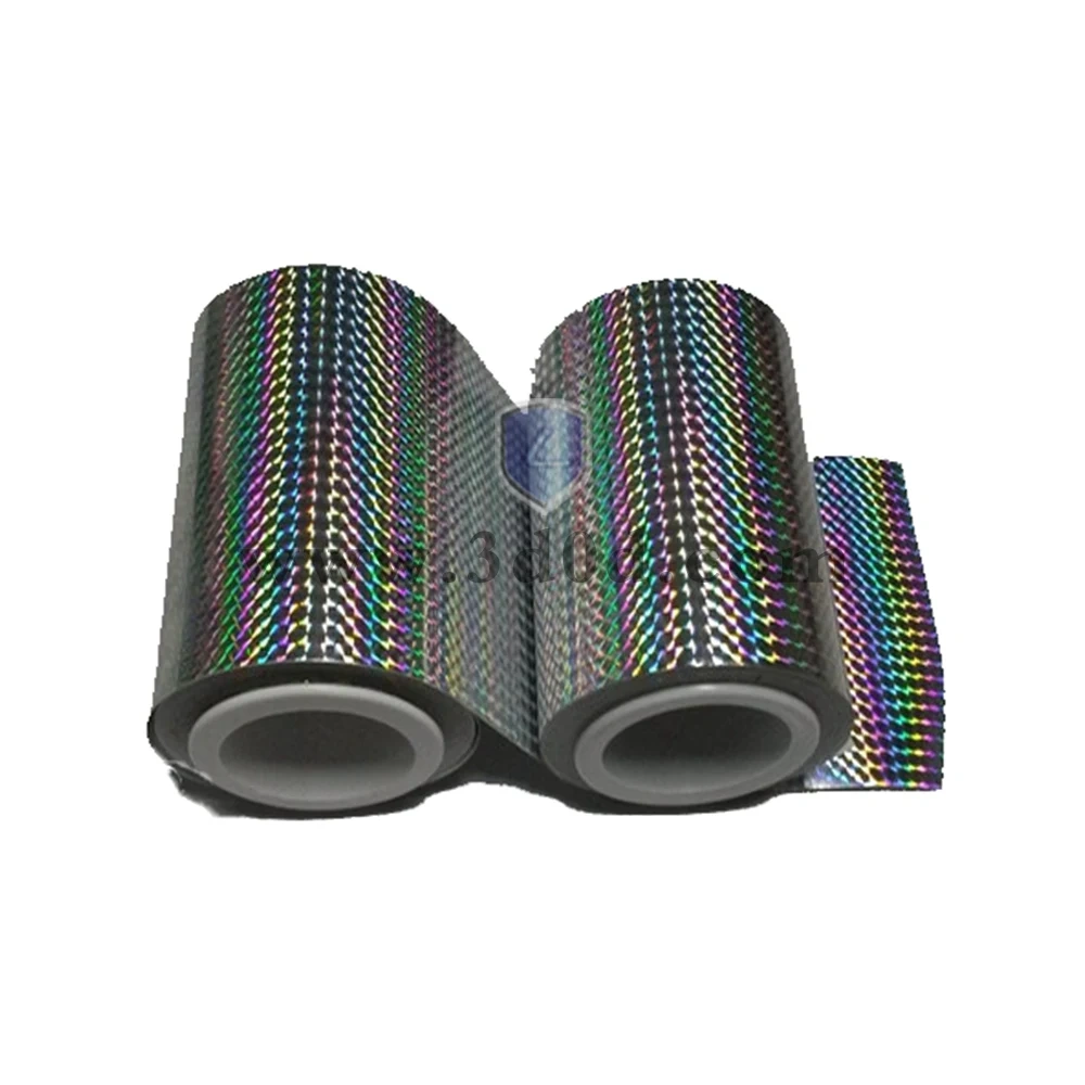 Laser Holographic Aluminum Foil Film Rainbow Metallized Polyester PET Transparent Paper Bag Free Samples Injection Molding