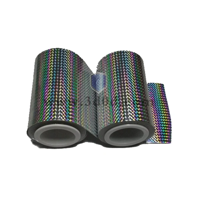 Laser Holographic Aluminum Foil Film Rainbow Metallized Polyester PET Transparent Paper Bag Free Samples Injection Molding