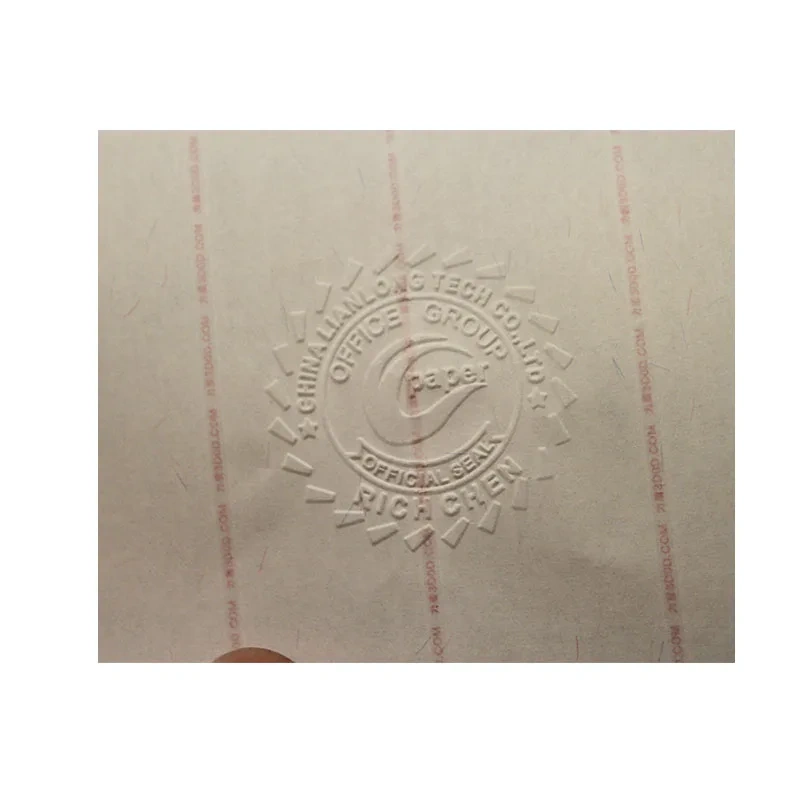 Customize safety watermark paper with security thread and UV fiber for the certificate