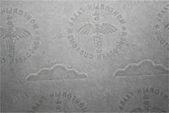 Customize safety watermark paper with security thread and UV fiber for the certificate