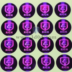 China manufacturer waterproof holographic label round sticker logo sticker customization
