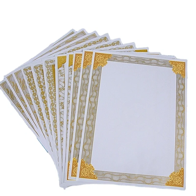 Anti-counterfeiting certificate of authenticity custom printing anti-theft paper certificate of origin china