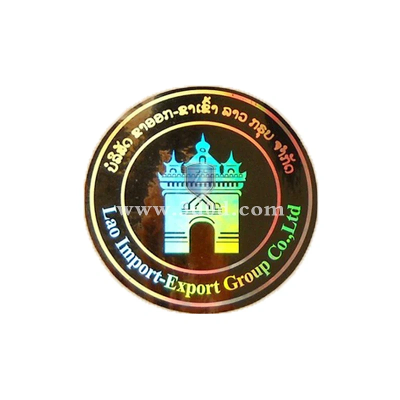 China manufacturer waterproof holographic label round sticker logo sticker customization