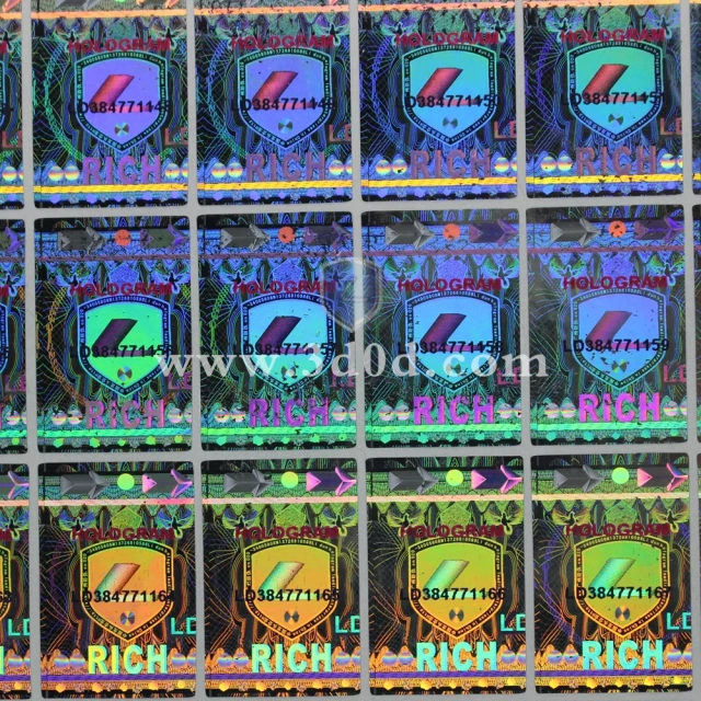 China manufacturer waterproof holographic label round sticker logo sticker customization