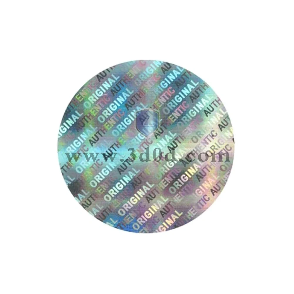 China manufacturer waterproof holographic label round sticker logo sticker customization
