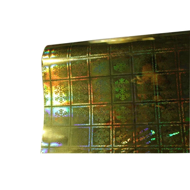 Roll or sheet PP / PET / self-adhesive holographic film packaging flowers luxury paper packaging