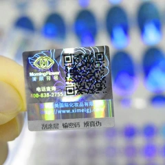 Custom security anti-counterfeit authentic label stickers with unique numbers are scratched off coating