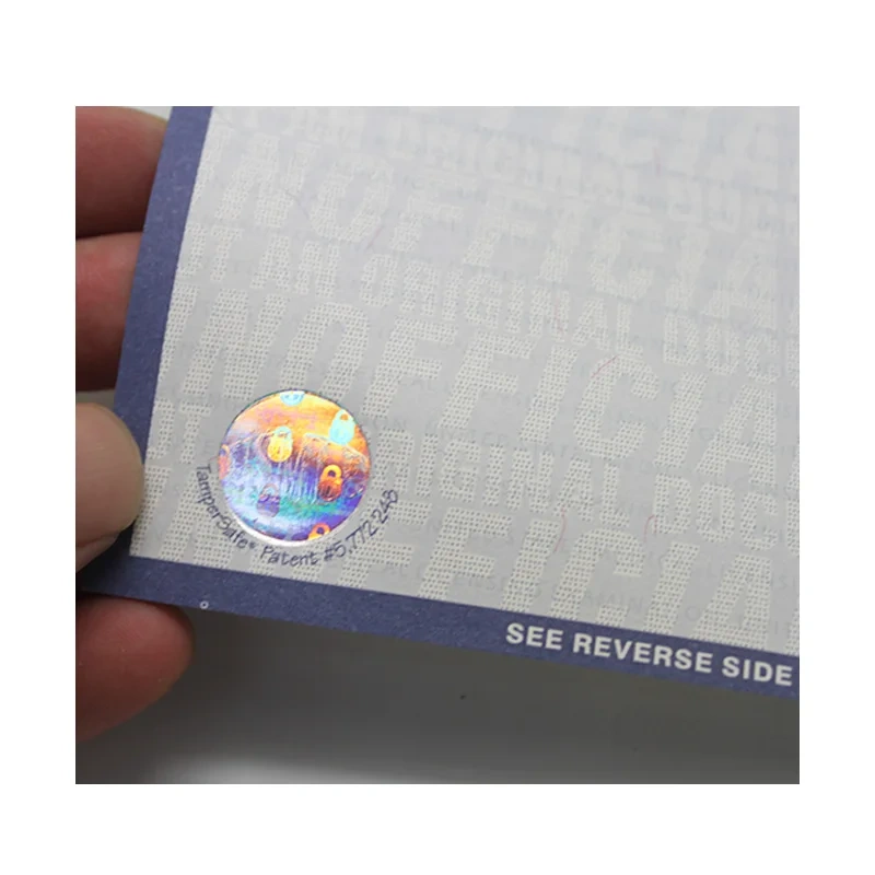 Holographic adhesive strips, hot stamping paper glue, and lidun customized security and anti-counterfeiting labels