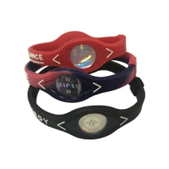 Fashion Durable Negative ion Silicone Power Energy Bracelet Anion Energy Balance Sports Wristbands Silica Gel Bracelet