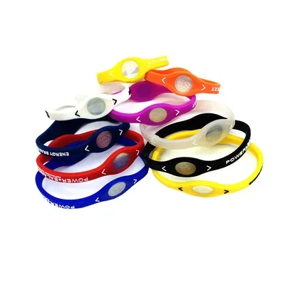 Fashion Durable Negative ion Silicone Power Energy Bracelet Anion Energy Balance Sports Wristbands Silica Gel Bracelet
